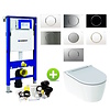 Geberit UP320 Toiletset set69 Geberit ONE Rimless Diepspoel Turboflush Wit met Sigma 10 drukplaat