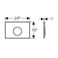 Geberit Sigma 8 (UP720) Toiletset set62 Mudo Rimless Met Sigma 10 Drukplaat