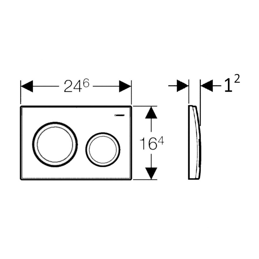 Geberit UP320 Toiletset set69 Geberit ONE Rimless Diepspoel Turboflush Wit met Sigma 20 drukplaat