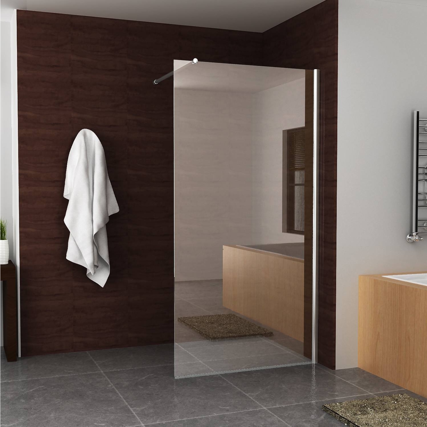 Aqua Splash Outlet Inloopdouche 90 X 200 cm 8 mm Met Nano Antikalk Behandeling - 90 X 200 cm