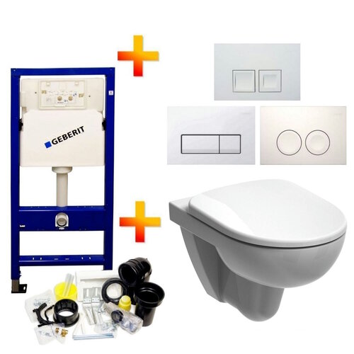 Up100 Toiletset 09 Geberit 280 Rimfree Met Bril En Drukplaat 