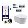 Geberit Geberit up100 Toiletset BWS Mudo | Randloos met Zitting | Mat Wit | Delta Drukplaat