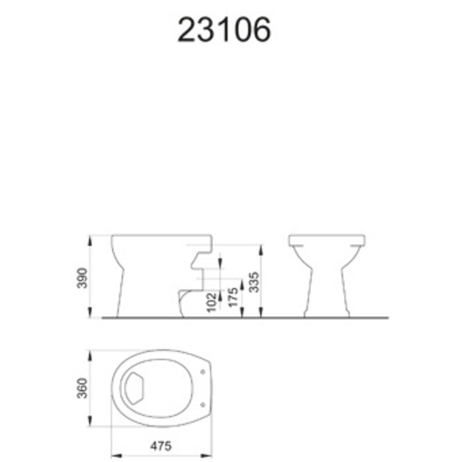 Plieger Standaard closetpot PK vlakspoel