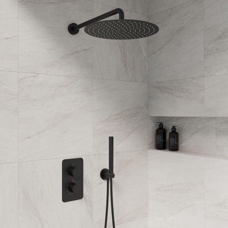 Regendouche Inbouwset Best Design 'One-Pack' Lacora M-300 Mat Zwart