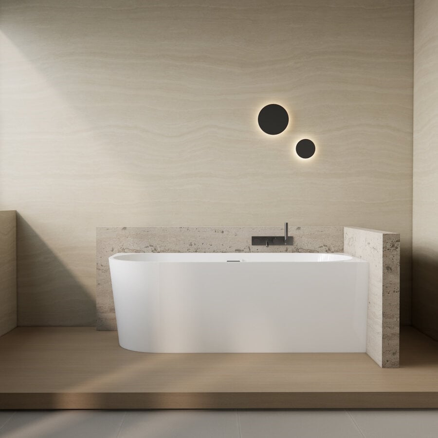 Half Vrijstaand Hoekbad BWS Danielle Rechts 170x78 Wit