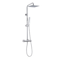 Regendouche Wiesbaden Rombo Eco Twenty Opbouwset Thermostaatkraan 20cm Chroom