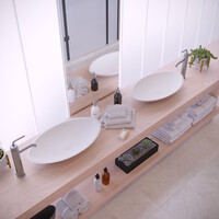 Opbouw Waskom Ideavit Solidjazz 60x35x9 cm Solid Surface Mat Wit