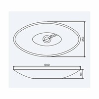 Opbouw Waskom Ideavit Solidjazz 60x35x9 cm Solid Surface Mat Wit