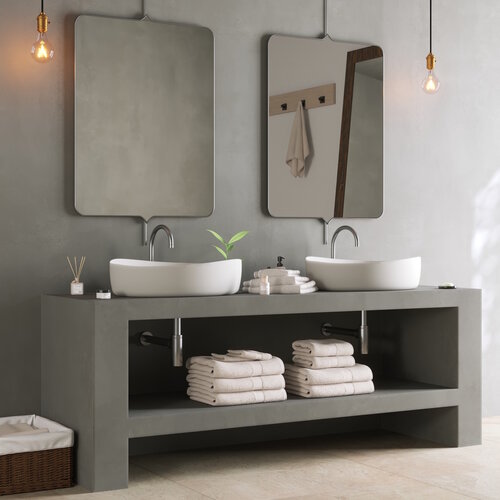 Opbouwwastafel Ideavit Solidharmony 60x44x15.5 cm Solid Surface Mat Wit 