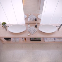 Opbouw Waskom Ideavit Solidjazz 60x35x9 cm Solid Surface Mat Wit