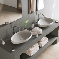 Opbouw Waskom Ideavit Solidego 60x40x11,2 cm Solid Surface Mat Wit