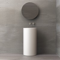 Waskom Ideavit Solidroll 45x45x90 cm Solid Surface Op Voetstuk Mat Wit