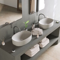 Wastafel Ideavit Colidcliff-50 Opbouw 50x35x12.5 cm Solid Surface Mat Wit