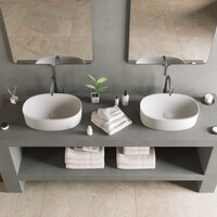 Wastafel Ideavit Colidcliff-50 Opbouw 50x35x12.5 cm Solid Surface Mat Wit