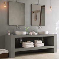 Opbouw Waskom Ideavit Solidfloat 40x40x12 cm Solid Surface Mat Wit