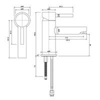 Wastafelmengkraan Brauer Brushed Edition Coldstart Opbouw Laag Ronde Hendel Geborsteld RVS PVD