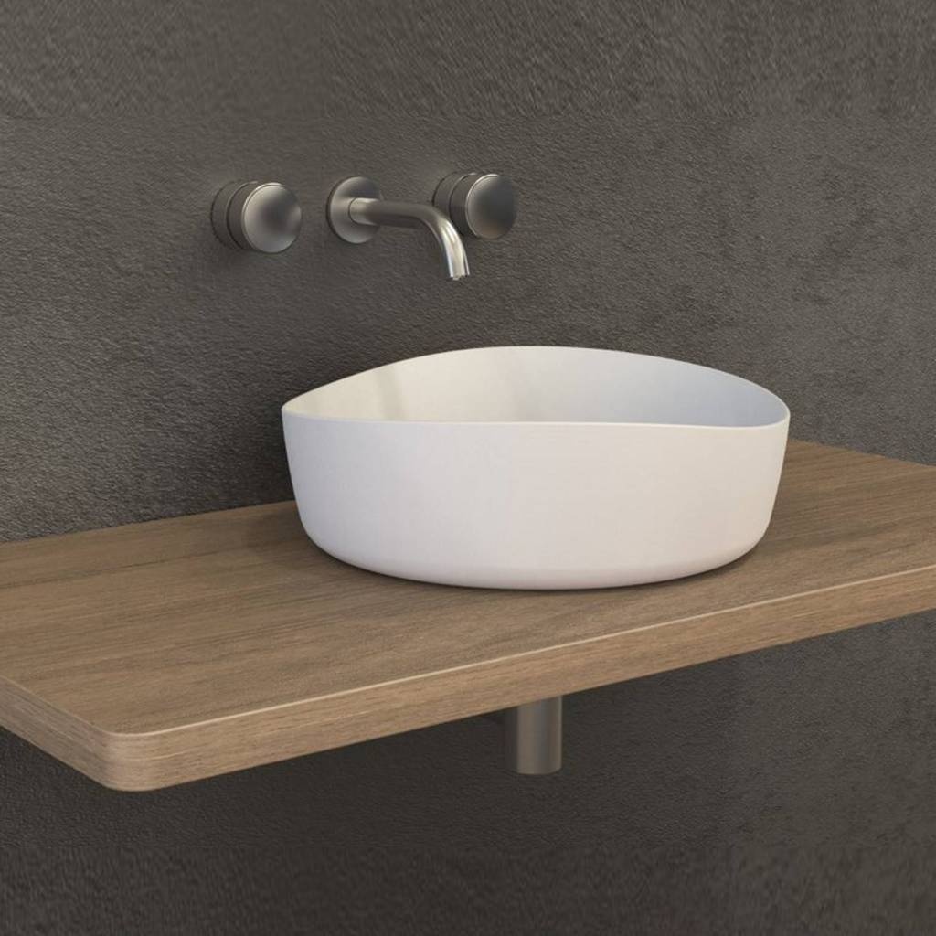 Opbouwwastafel Ideavit Solidharmony 40x13 cm Solid Surface Mat Wit Ideavit