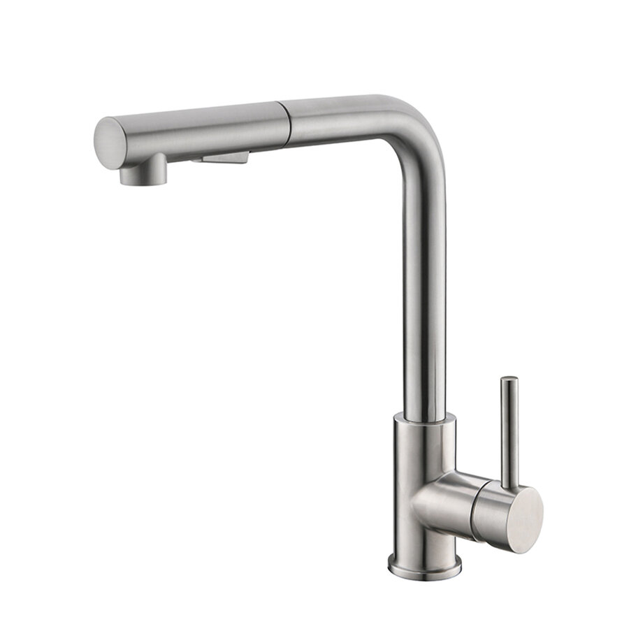 Reno Rvs Keukenmengkraan Met Uittrekbare Handdouche