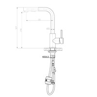 Reno Rvs Keukenmengkraan Met Uittrekbare Handdouche