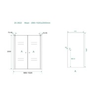 Dubbele Pendel-Nisdeur 6 Mm Nano Glas (ALLE MATEN)
