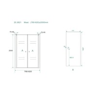 Dubbele Pendel-Nisdeur 6 Mm Nano Glas (ALLE MATEN)