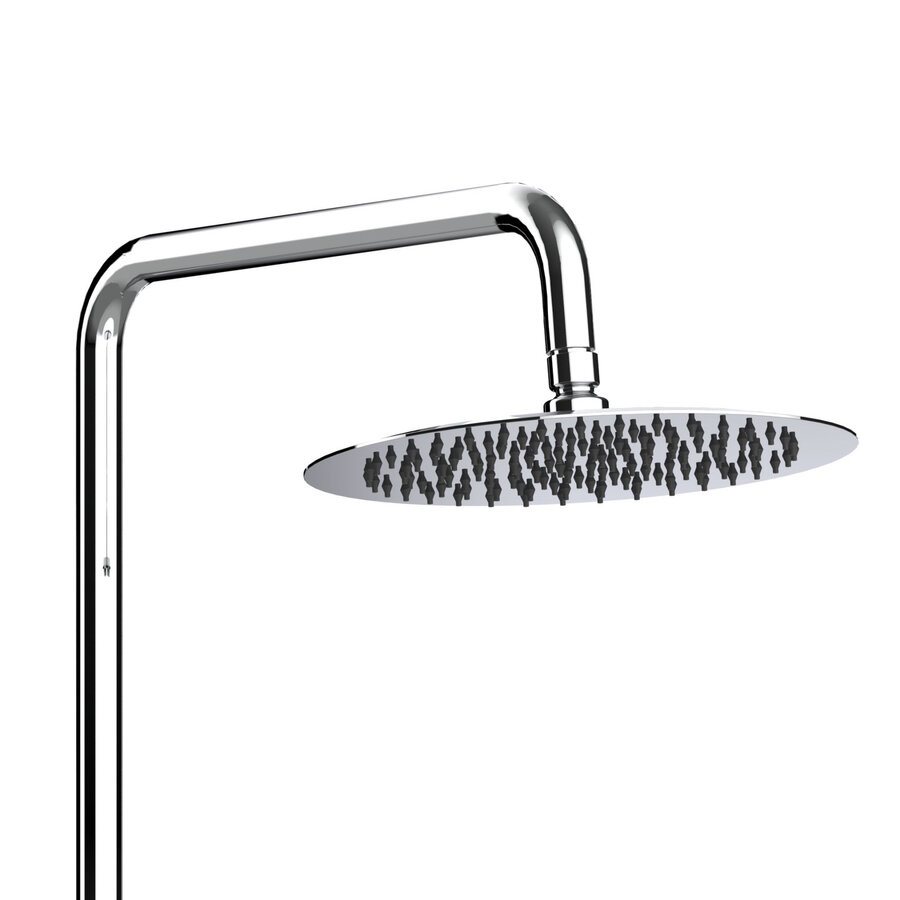Opbouw Regendouche Set Boss & Wessing Rondo Thermostatisch Hoofddouche 20 cm Rond Chroom