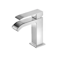 OUTLET Wastafelmengkraan Tres Cuadro met waterval-uitloop 00610101 Chroom