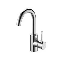 OUTLET Wastafelmengkraan Hotbath Buddy Draaibare Uitloop 1-hendel Gebogen 27.5 cm Chroom