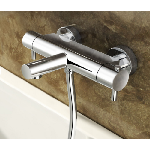 OUTLET Badthermostaat Hotbath Buddy Opbouw 2-knop 26 cm Chroom 
