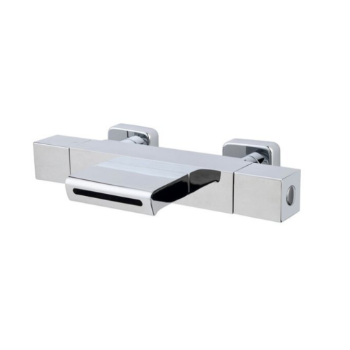 OUTLET Wiesbaden Rombo Thermostaatkraan bad waterval Chroom -15-HoH 