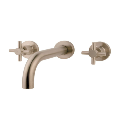 OUTLET Cross inbouw-wastafelmengkraan 2-knops geb.staal 