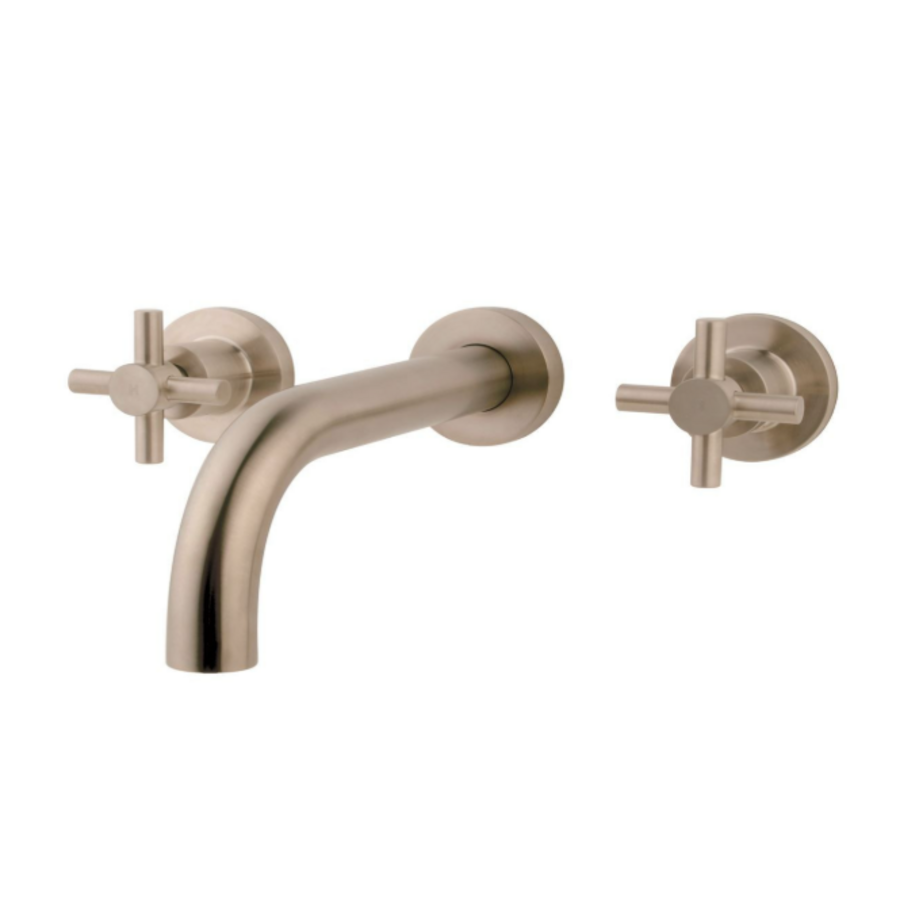 OUTLET Cross inbouw-wastafelmengkraan 2-knops geb.staal