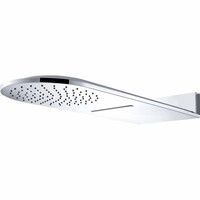 OUTLET Luxe wand-hoofddouche 25x60 waterval chroom met afronding