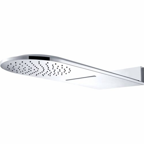 OUTLET Luxe wand-hoofddouche 25x60 waterval chroom met afronding 