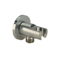 OUTLET Wiesbaden Luxe handdouchehouder met 1/2 inch aansluiting en opsteek RVS look