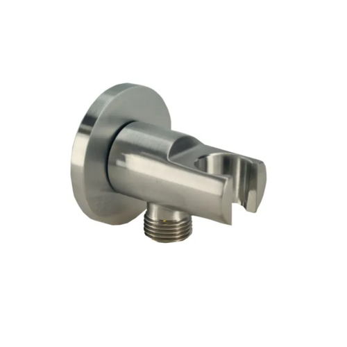 OUTLET Wiesbaden Luxe handdouchehouder met 1/2 inch aansluiting en opsteek RVS look 