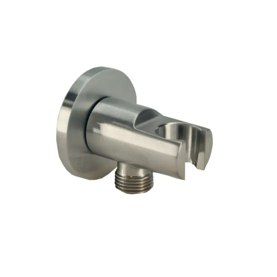OUTLET Wiesbaden Luxe handdouchehouder met 1/2 inch aansluiting en opsteek RVS look