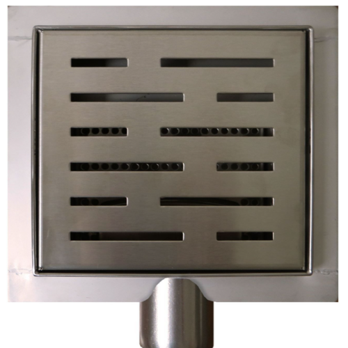 OUTLET RVS Doucheput 20x20cm. met flens / 3de Generatie 