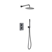 OUTLET BWS Inbouw Regendouche | Colorato | 25cm Stortdouche met Handdouche | Muuruitloop | Gunmetal | SET