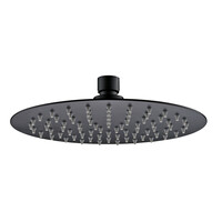 OUTLET Hoofddouche 20cm Mat Zwart Messing