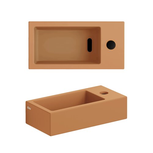 OUTLET Clou Flush Fontein metKraangat Rechts Mat Italiaans Zand Keramiek 36cm 