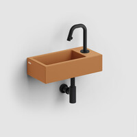 OUTLET Clou Flush Fontein met Kraangat Rechts Mat Italiaans Zand Keramiek 36cm