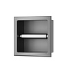 Wiesbaden OUTLET Rocko toiletrolhouder zonder klep inbouw gunmetal PVD