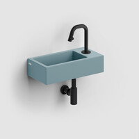 OUTLET Clou Flush Fontein metKraangat Rechts mat blauw Keramiek 36cm