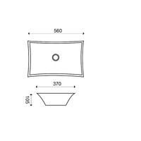 OUTLET Wiesbaden Scala opzetwastafel 560x370x105mm