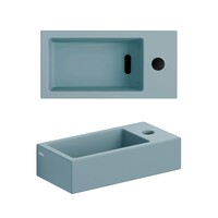 Clou Flush Fontein Met Kraangat Rechts Mat Blauw Keramiek 36 cm