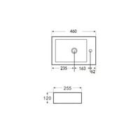 OUTLET Wiesbaden Rhea fontein rechts 455x260x120 wit