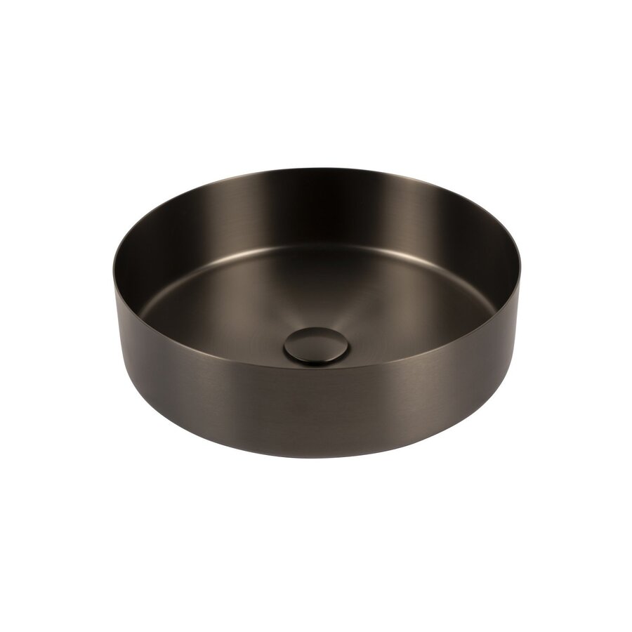OUTLET Waskom AquaSplash Industrial 40 cm met PVD Coating Gunmetal