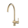 Wiesbaden OUTLET Keukenmengkraan Wiesbaden Caral Geborsteld Messing Goud PVD Coating