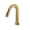 Hotbath OUTLET Fonteinkraan Hotbath Dude 1-knop gebogen 19.3 cm Rond Geborsteld Messing Living Colours